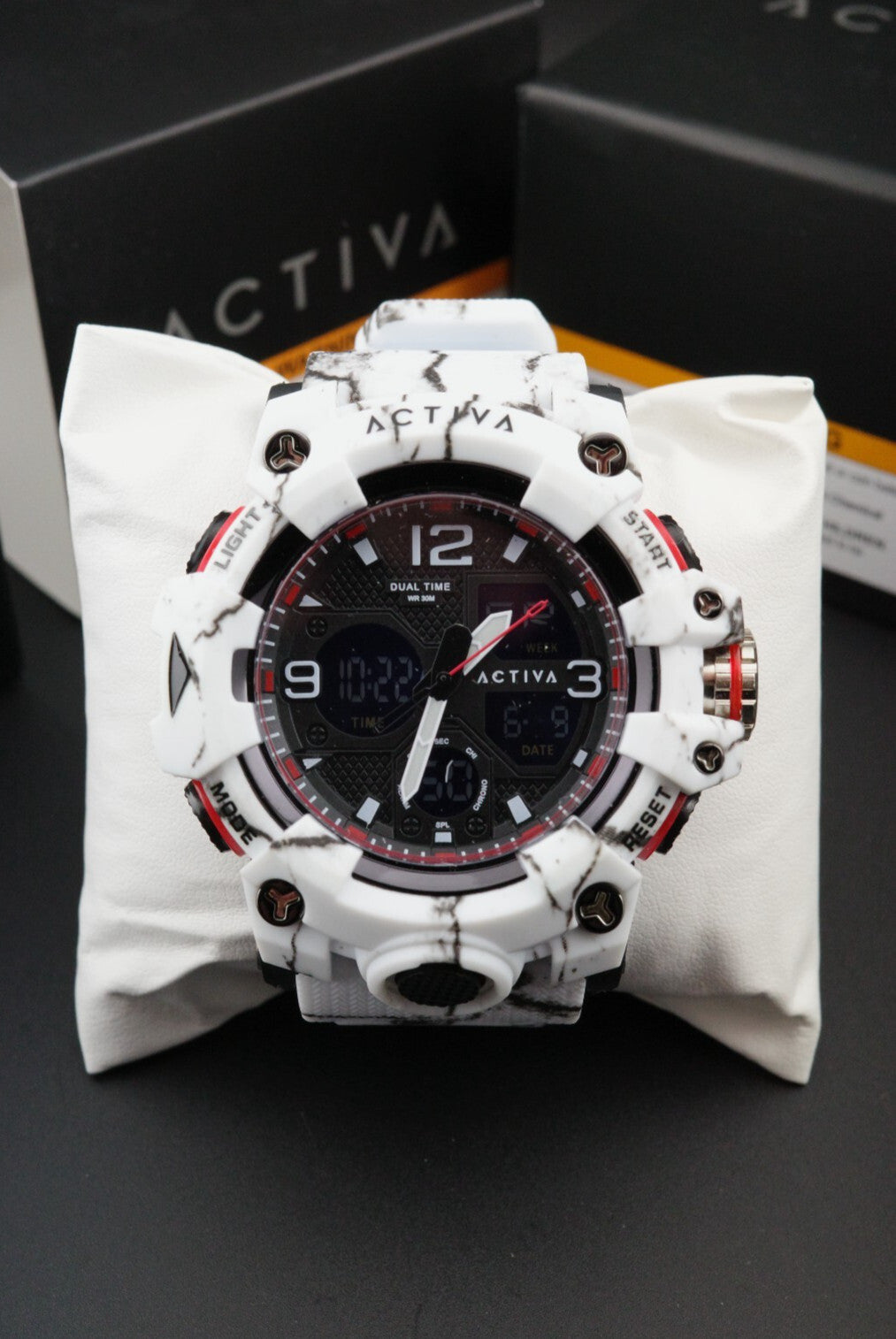 Brand New & Boxed - Activa X Invicta ACW8008-003 Men's Digital Watch 49mm White Camouflage