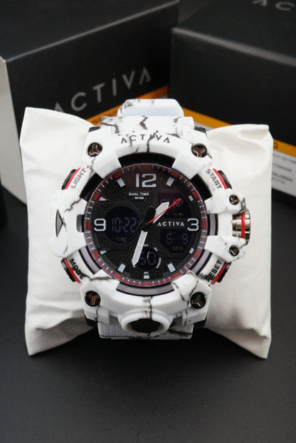 Brand New & Boxed - Activa X Invicta ACW8008-003 Men's Digital Watch 49mm White Camouflage
