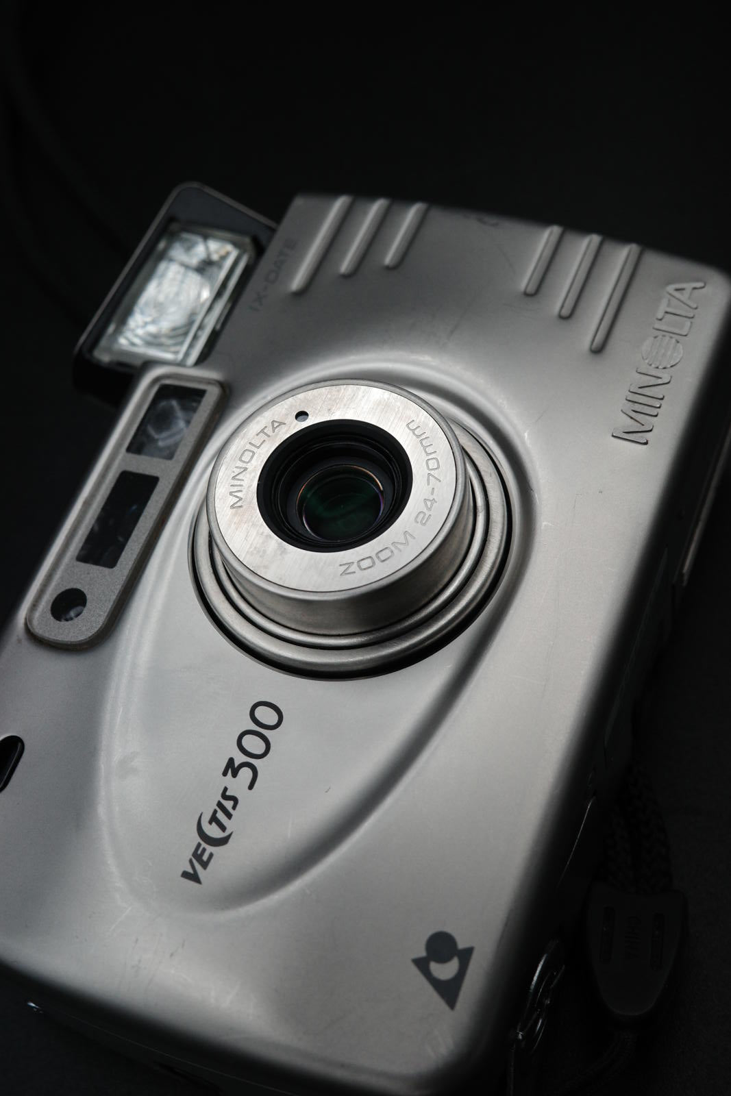 Vintage Minolta Vectis 300 Stainless Steel APS Film Camera - Tested Working