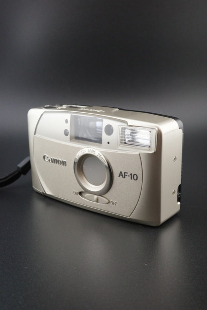 Canon AF-10 35mm Film Camera 26mm Autofocus Point and Shoot - Tested & Working