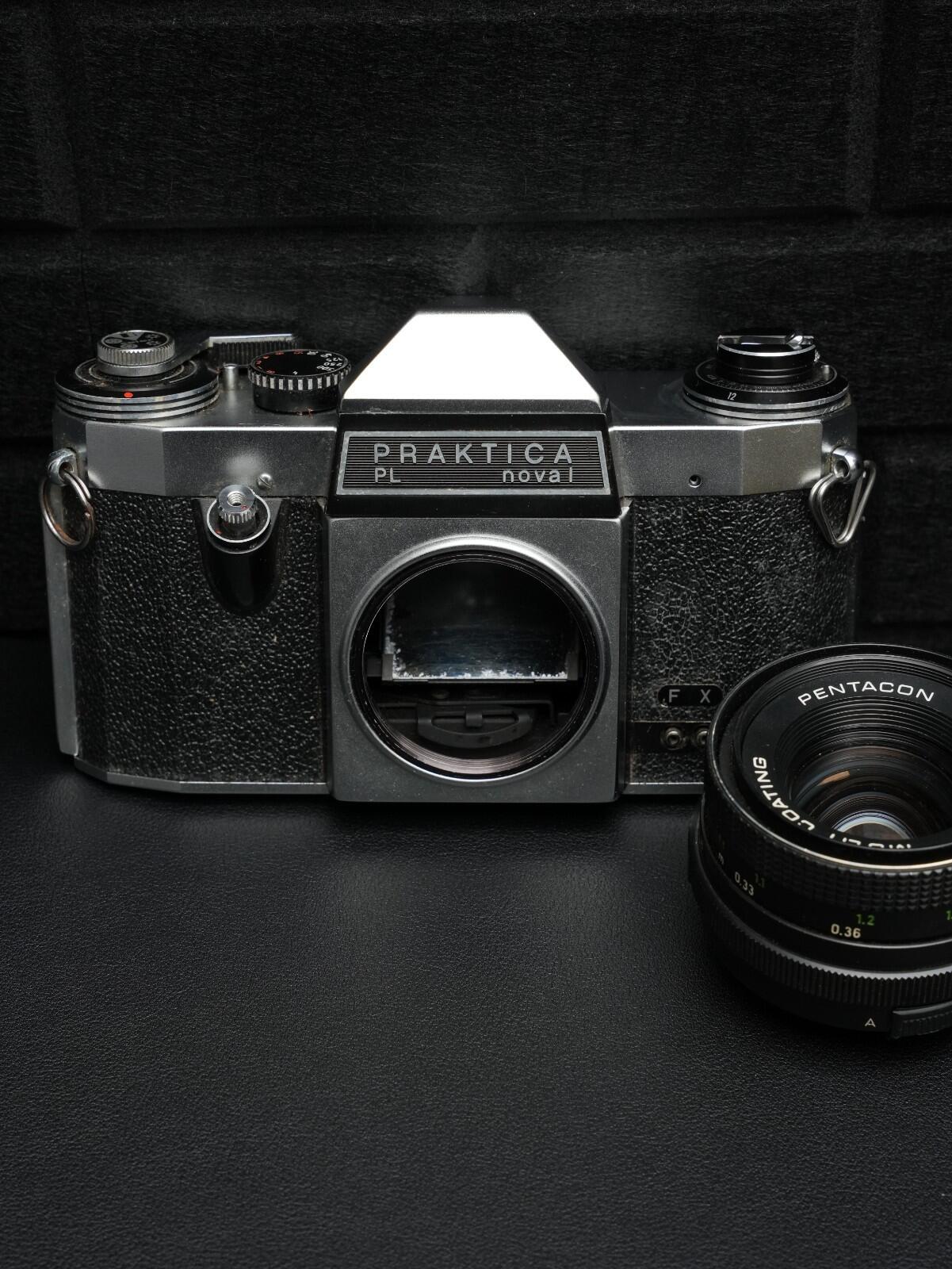 Praktica PL Nova 1 1960's 35mm Film Camera + Pentacon 50mm 1.8 Lens - Faulty (Read Description)