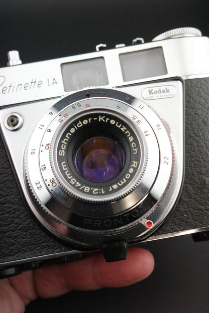 Kodak Retinette IA 1A Vintage 35mm Film Camera + Case - Film Tested Working