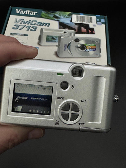 Fully Working & Boxed Vivitar Vivicam 3713 3MP Compact Digital Camera + SD Card