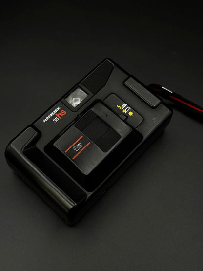 Hanimex 35HS Vintage 35mm Compact Film Camera Black 33mm Lens - Tested & Working