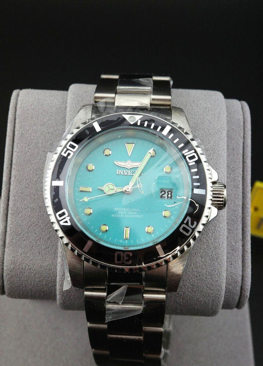 Invicta Pro Diver Aurenova 50852 Men's 40mm Steel Quartz Watch Blue Dial Boxed
