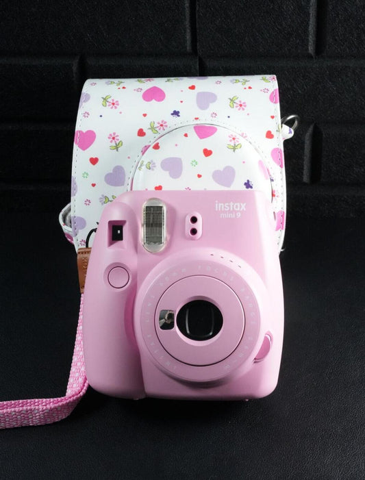 Fujifilm Instax Mini 9 Pink Instant Camera & Case / Strap - Fully Working