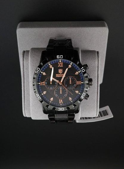 Montres Prestige Invicta MPW-0331 Men's 44mm Black Quartz Watch New Boxed