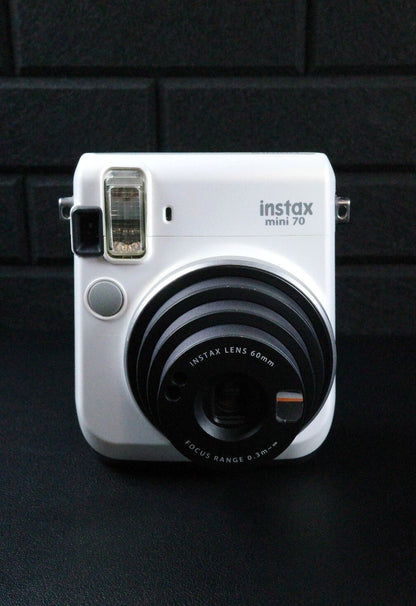 Fujifilm Instax Mini 70 White Instant Film Camera + Film & Batteries  - Working