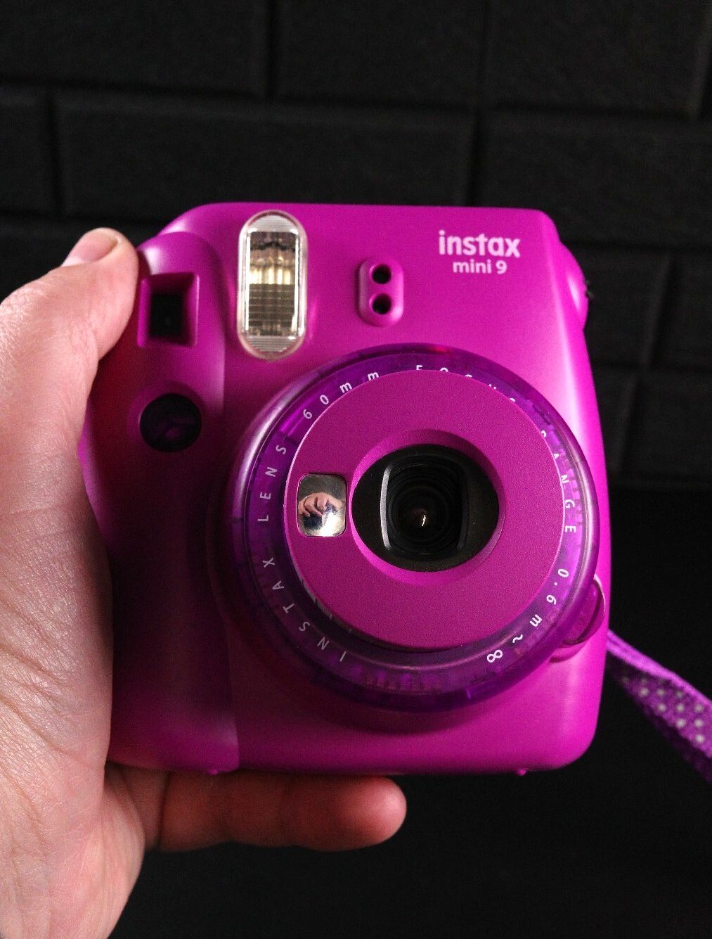 Fujifilm Instax Mini 9 Purple Instant Polaroid Camera + Batteries - Working