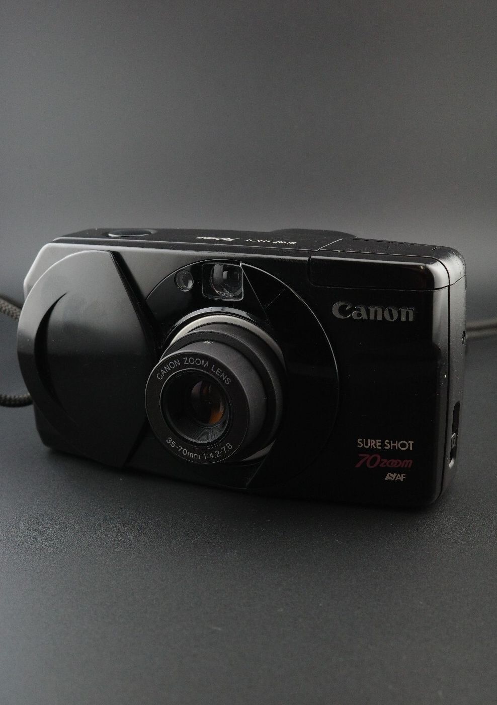 Vintage Canon Sure Shot 70 Zoom 35mm Film Camera - Winds, Fires - Faulty Flash