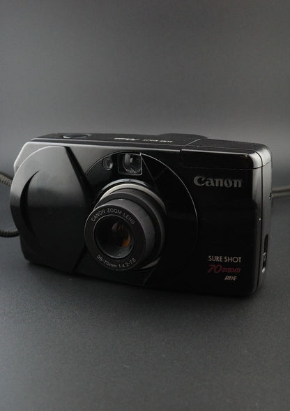 Vintage Canon Sure Shot 70 Zoom 35mm Film Camera - Winds, Fires - Faulty Flash