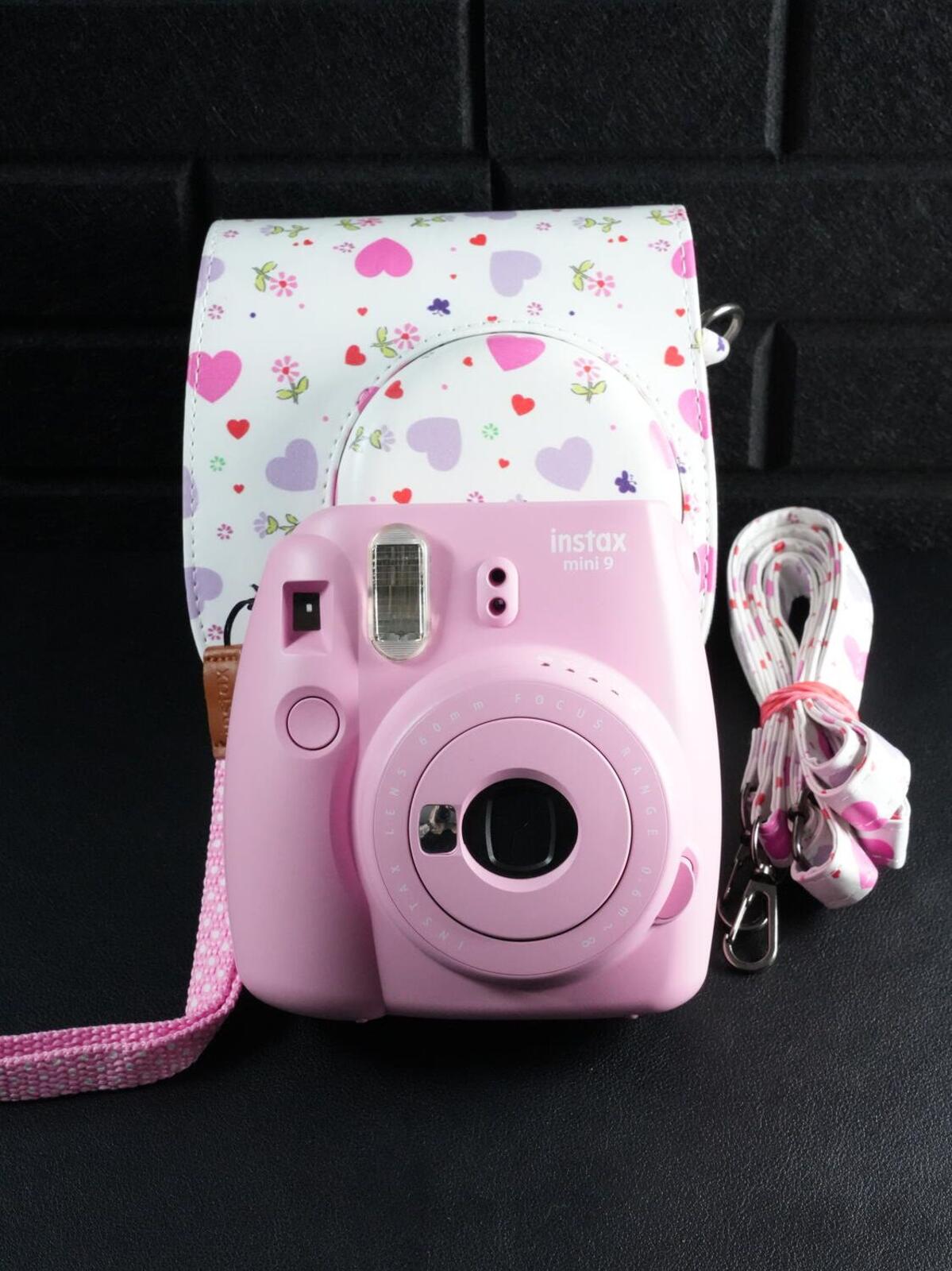 Fujifilm Instax Mini 9 Pink Instant Camera & Case / Strap - Fully Working