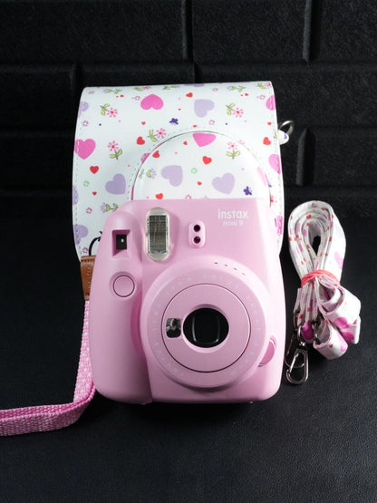 Fujifilm Instax Mini 9 Pink Instant Camera & Case / Strap - Fully Working