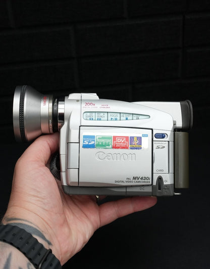 Canon DM-MV430i E 200x Digital Video Camera Camcorder & Extras - Fully Working