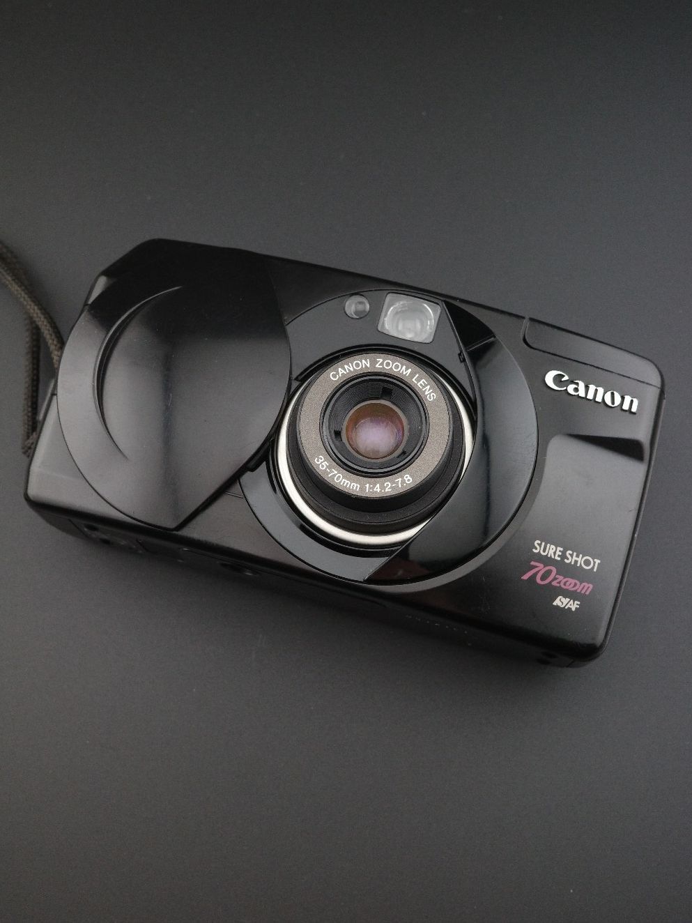 Vintage Canon Sure Shot 70 Zoom 35mm Film Camera - Winds, Fires - Faulty Flash