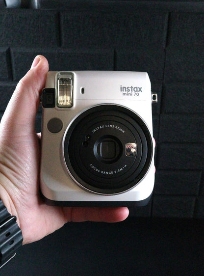 Fujifilm Instax Mini 70 White Instant Film Camera + Film & Batteries  - Working