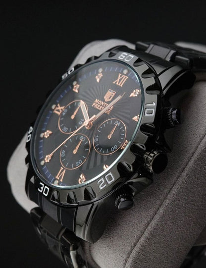 Montres Prestige Invicta MPW-0331 Men's 44mm Black Quartz Watch New Boxed