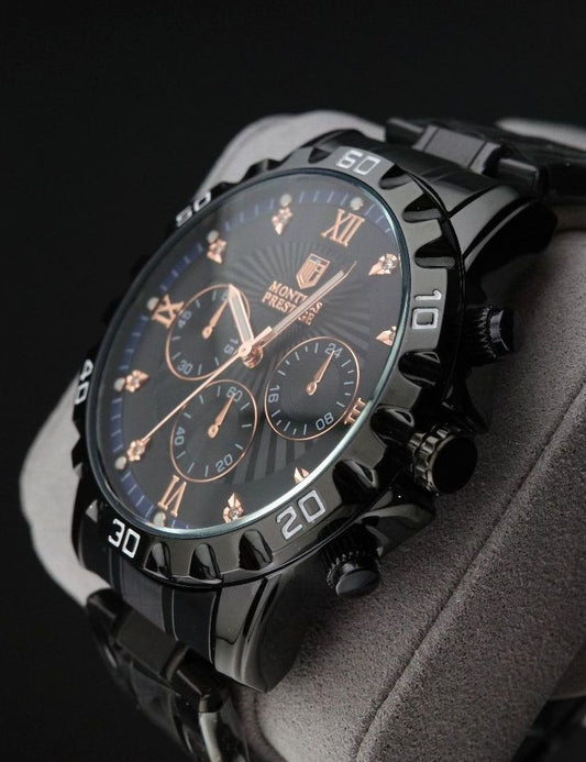 Montres Prestige Invicta MPW-0331 Men's 44mm Black Quartz Watch New Boxed