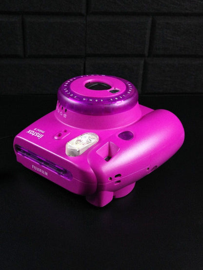 Fujifilm Instax Mini 9 Purple Instant Polaroid Camera + Batteries - Working