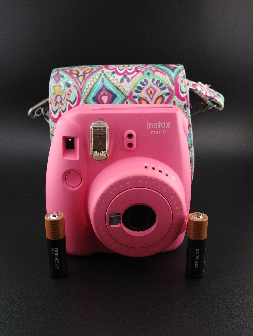 Fujifilm Instax Mini 9 Pink Instant Camera + Case & Batteries - Tested & Working