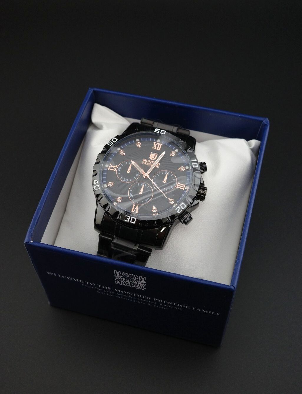 Montres Prestige Invicta MPW-0331 Men's 44mm Black Quartz Watch New Boxed
